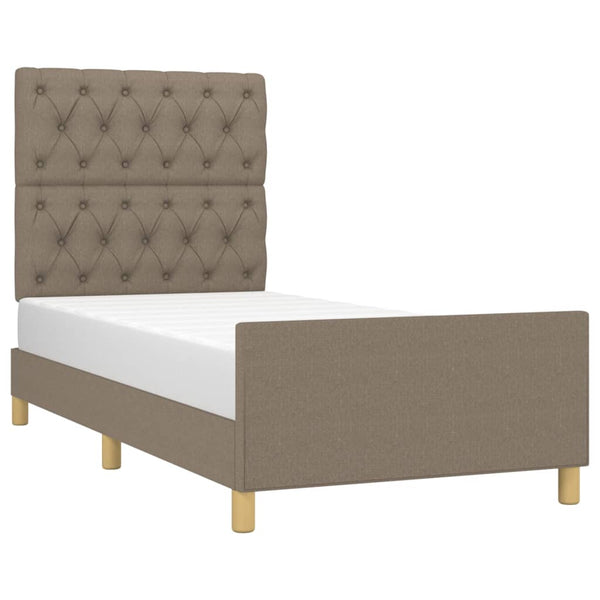 vidaXL Bed Frame without Mattress Taupe 80x200 cm Fabric