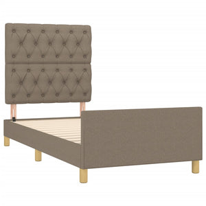 vidaXL Bed Frame without Mattress Taupe 80x200 cm Fabric