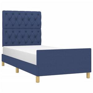 vidaXL Bed Frame without Mattress Blue 80x200 cm Fabric