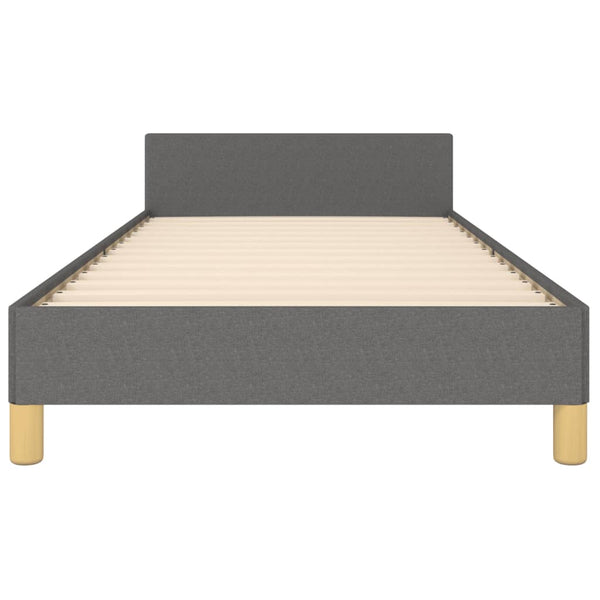 vidaXL Bed Frame without Mattress Dark Grey 90x190 cm Fabric