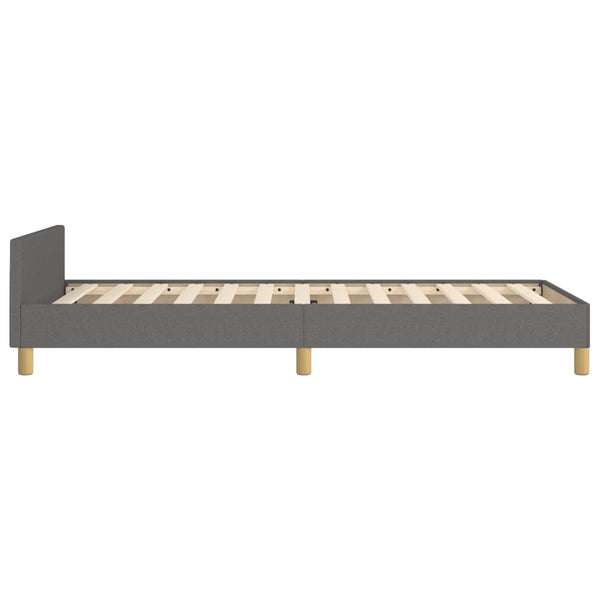 vidaXL Bed Frame without Mattress Dark Grey 90x190 cm Fabric