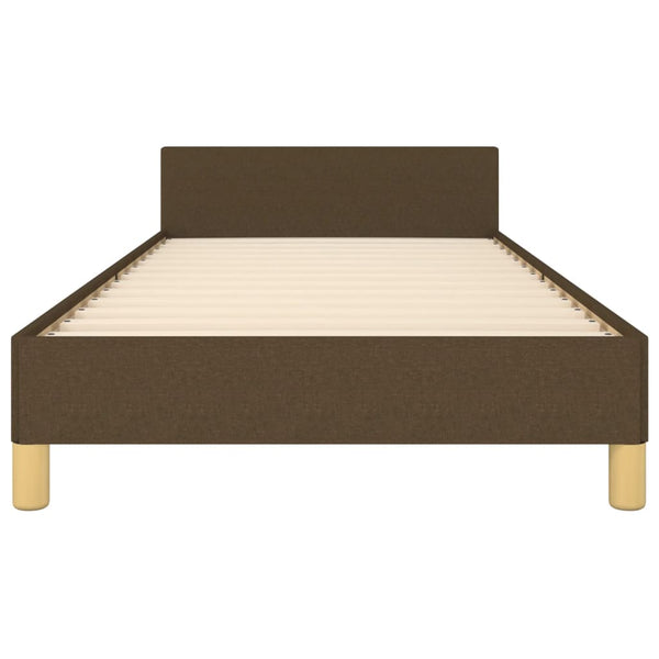vidaXL Bed Frame without Mattress Dark Brown 90x190 cm Fabric