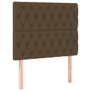 vidaXL Bed Frame without Mattress Dark Brown 90x190 cm Fabric