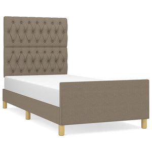 vidaXL Bed Frame without Mattress Taupe 90x190 cm Fabric