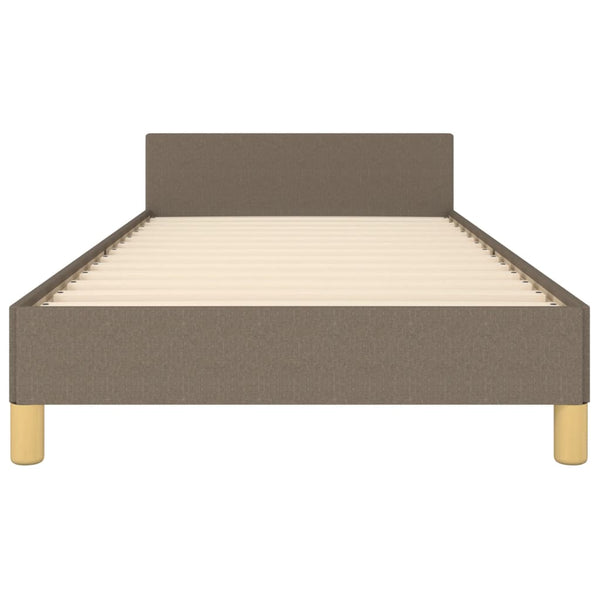 vidaXL Bed Frame without Mattress Taupe 90x190 cm Fabric