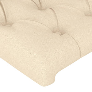 vidaXL Bed Frame without Mattress Cream 90x190 cm Fabric
