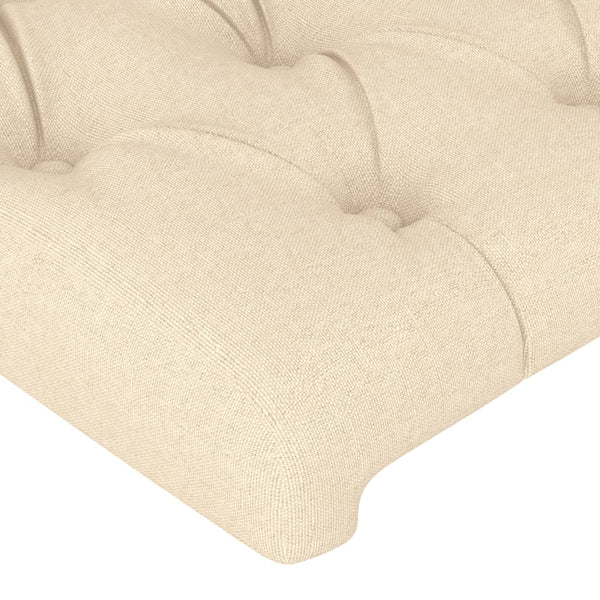 vidaXL Bed Frame without Mattress Cream 90x190 cm Fabric