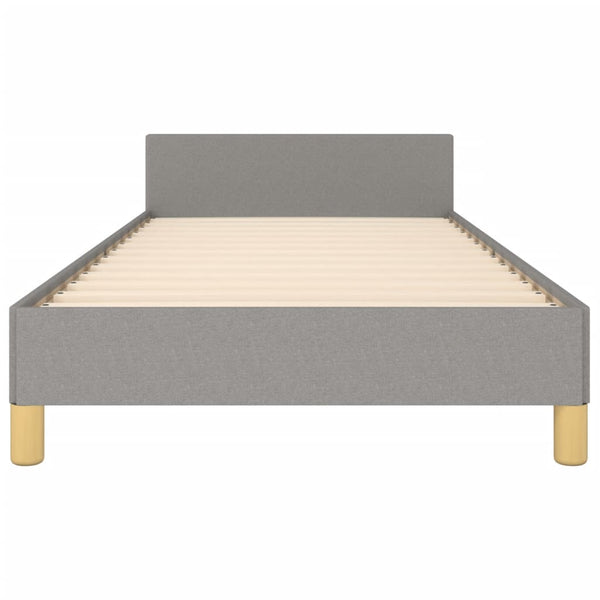 vidaXL Bed Frame without Mattress Light Grey 90x200 cm Fabric