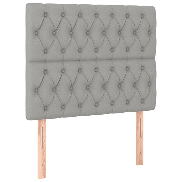 vidaXL Bed Frame without Mattress Light Grey 90x200 cm Fabric