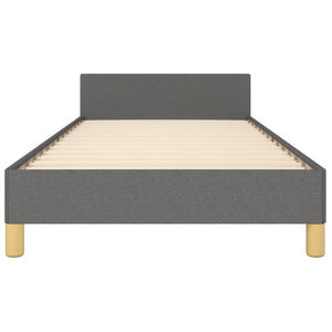 vidaXL Bed Frame without Mattress Dark Grey 90x200 cm Fabric