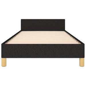 vidaXL Bed Frame without Mattress Black 90x200 cm Fabric