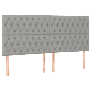 vidaXL Bed Frame without Mattress Light Grey 180x200 cm Fabric