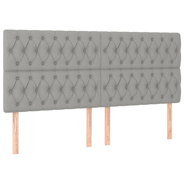 vidaXL Bed Frame without Mattress Light Grey 180x200 cm Fabric