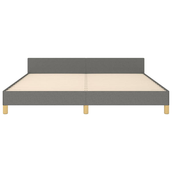 vidaXL Bed Frame without Mattress Dark Grey 180x200 cm Fabric