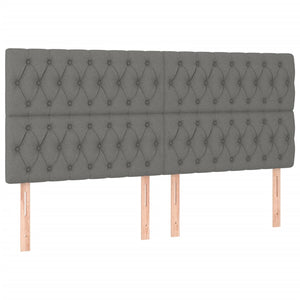 vidaXL Bed Frame without Mattress Dark Grey 180x200 cm Fabric