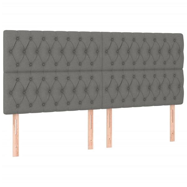 vidaXL Bed Frame without Mattress Dark Grey 180x200 cm Fabric