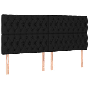 vidaXL Bed Frame without Mattress Black 180x200 cm Fabric