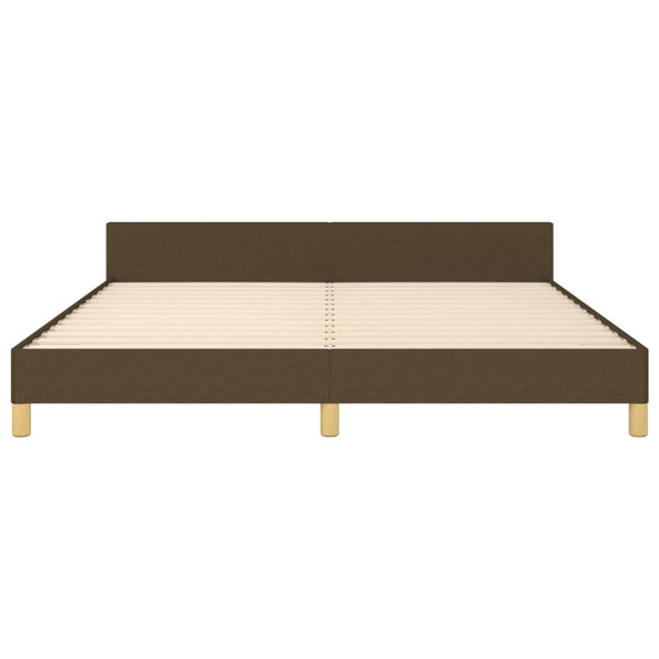 vidaXL Bed Frame without Mattress Dark Brown 180x200 cm Fabric