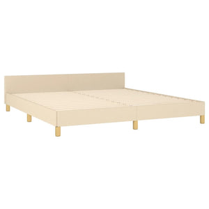 vidaXL Bed Frame without Mattress Cream 180x200 cm Fabric