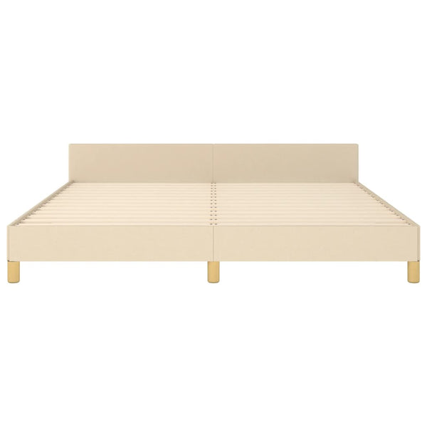 vidaXL Bed Frame without Mattress Cream 180x200 cm Fabric