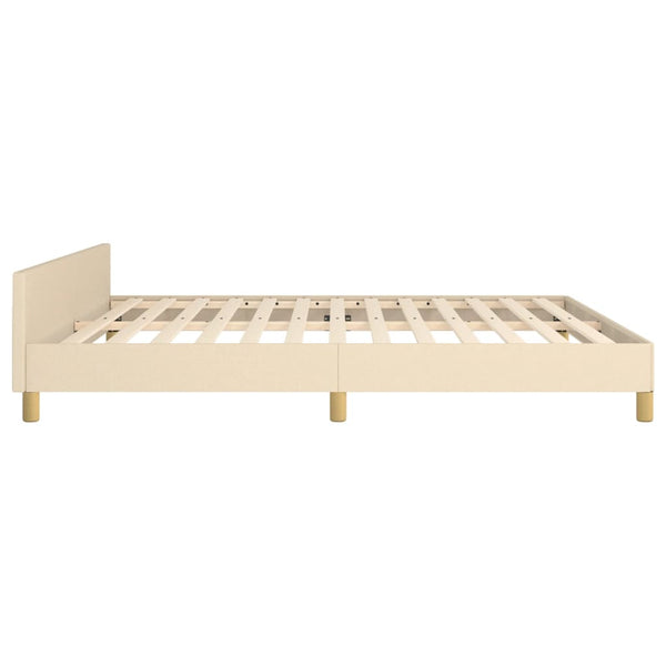 vidaXL Bed Frame without Mattress Cream 180x200 cm Fabric