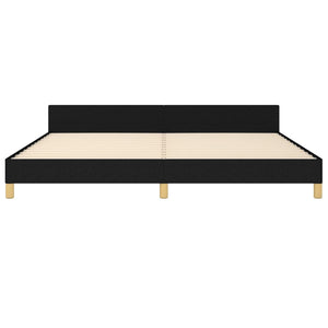 vidaXL Bed Frame with Headboard Black 200x200 cm Fabric