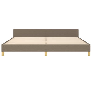 vidaXL Bed Frame with Headboard Taupe 200x200 cm Fabric