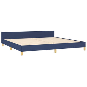 vidaXL Bed Frame with Headboard Blue 200x200 cm Fabric