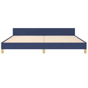 vidaXL Bed Frame with Headboard Blue 200x200 cm Fabric