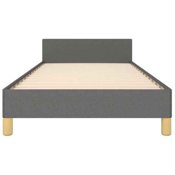 vidaXL Bed Frame with Headboard Dark Grey 80x200 cm Fabric