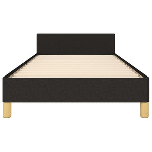 vidaXL Bed Frame with Headboard Black 80x200 cm Fabric