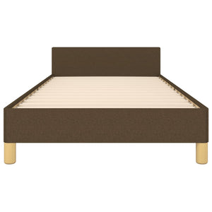 vidaXL Bed Frame with Headboard Dark Brown 80x200 cm Fabric