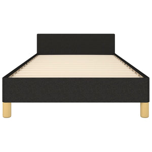 vidaXL Bed Frame with Headboard Black 90x190 cm Fabric