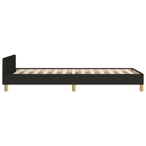 vidaXL Bed Frame with Headboard Black 90x190 cm Fabric