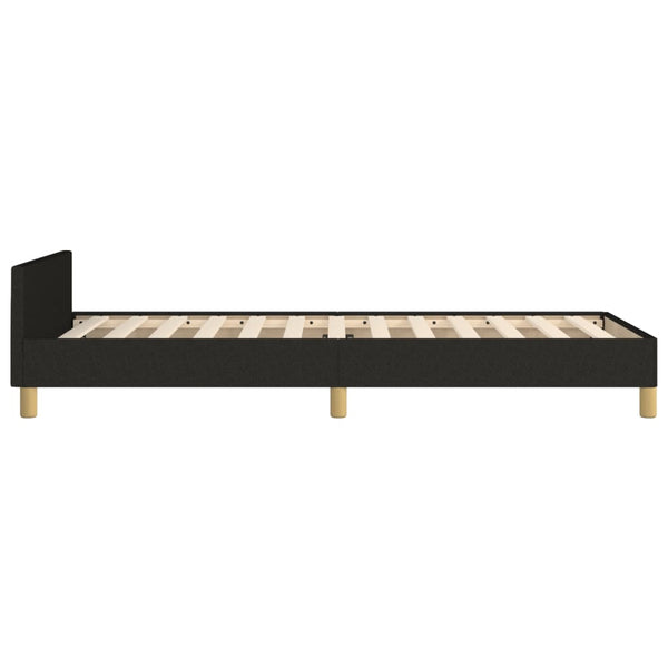 vidaXL Bed Frame with Headboard Black 90x190 cm Fabric