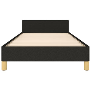 vidaXL Bed Frame with Headboard Black 90x200 cm Fabric