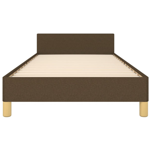 vidaXL Bed Frame without Mattress Dark Brown 90x200 cm Fabric