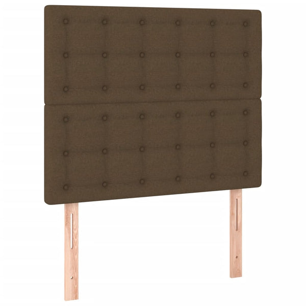 vidaXL Bed Frame without Mattress Dark Brown 90x200 cm Fabric