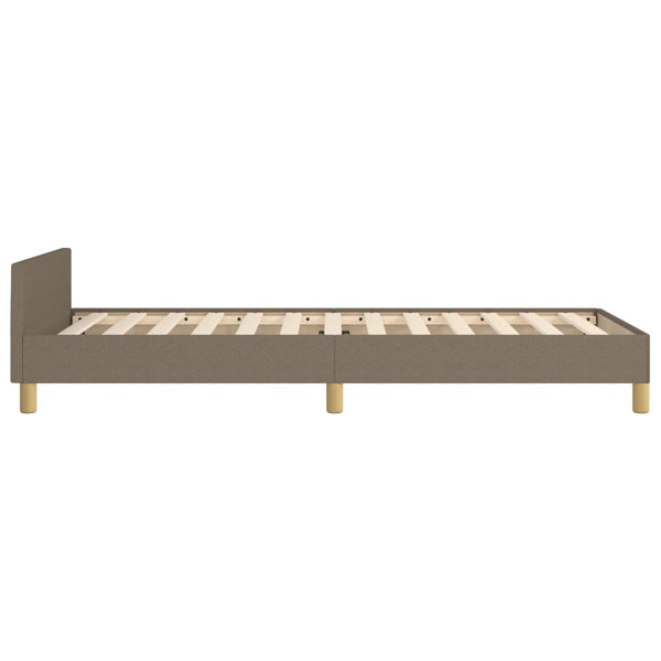 vidaXL Bed Frame without Mattress Taupe 90x200 cm Fabric