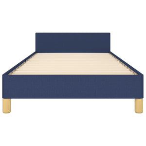 vidaXL Bed Frame without Mattress Blue 90x200 cm Fabric