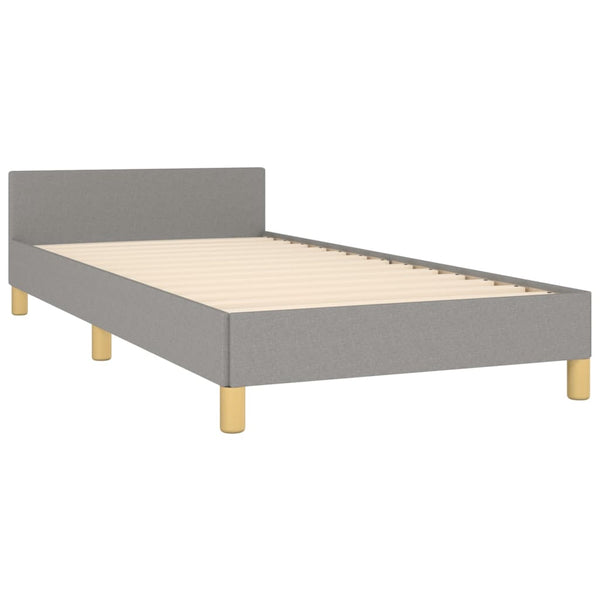 vidaXL Bed Frame without Mattress Light Grey 100x200 cm Fabric