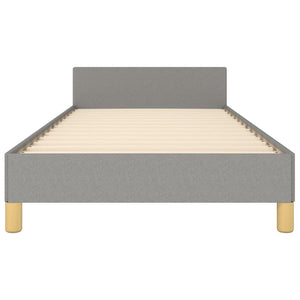 vidaXL Bed Frame without Mattress Light Grey 100x200 cm Fabric