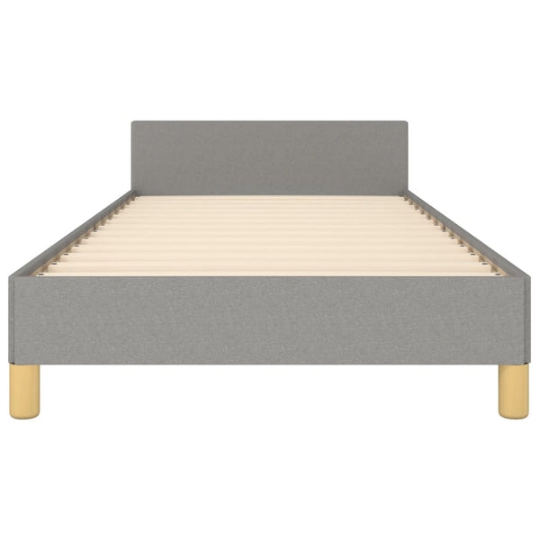 vidaXL Bed Frame without Mattress Light Grey 100x200 cm Fabric