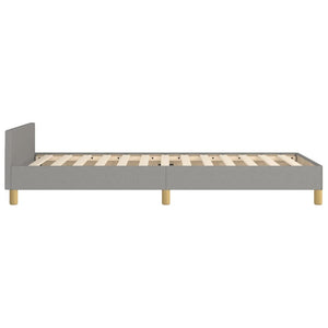 vidaXL Bed Frame without Mattress Light Grey 100x200 cm Fabric