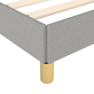 vidaXL Bed Frame without Mattress Light Grey 100x200 cm Fabric