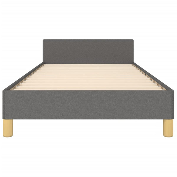 vidaXL Bed Frame without Mattress Dark Grey 100x200 cm Fabric