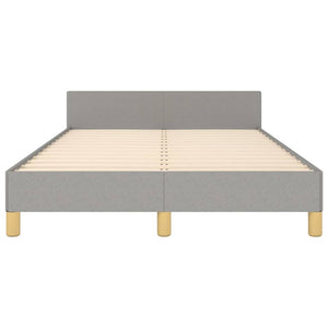 vidaXL Bed Frame without Mattress Light Grey 120x200 cm Fabric