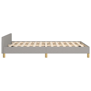 vidaXL Bed Frame without Mattress Light Grey 120x200 cm Fabric