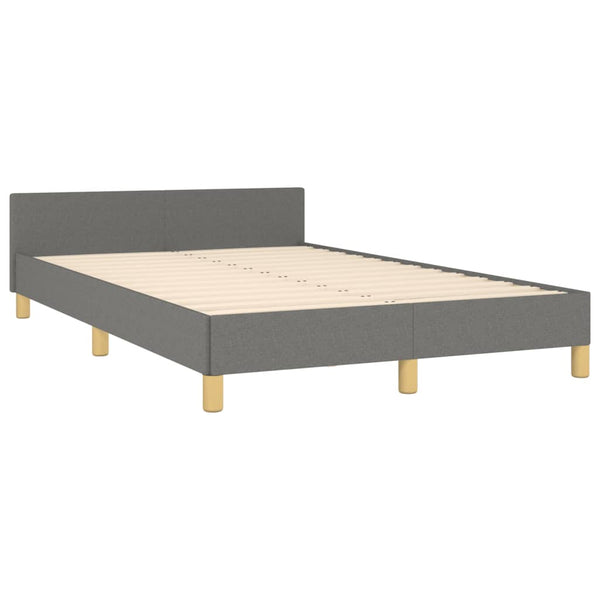 vidaXL Bed Frame without Mattress Dark Grey 120x200 cm Fabric