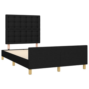 vidaXL Bed Frame without Mattress Black 120x200 cm Fabric
